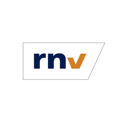 rnv-Logo auf weißem Hintergrund