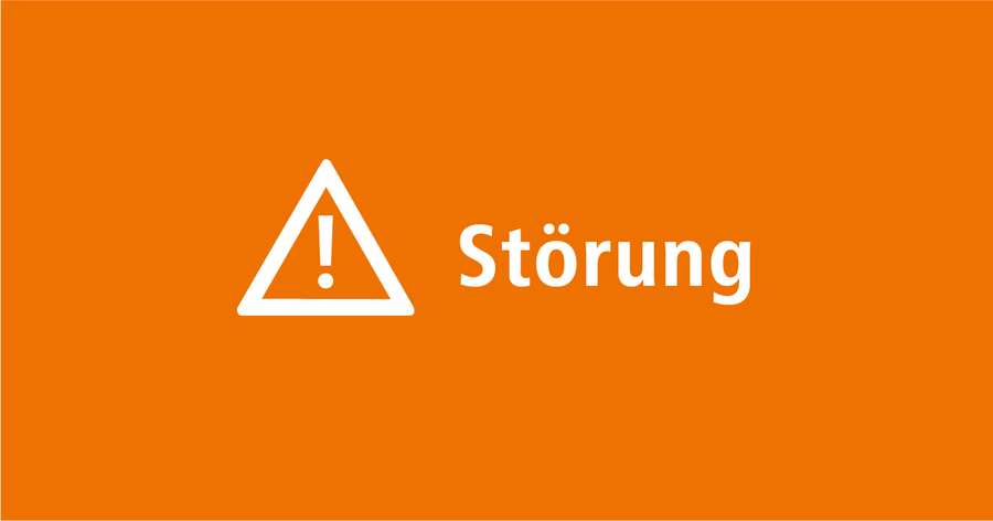 orangefarbene Grafik "Störung"