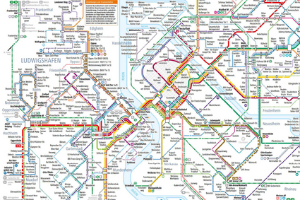 Liniennetzplan Mannheim-Ludwigshafen ab 1. Juni 2026 mit Stadtbahnlinien, Buslinien und Haltestellen