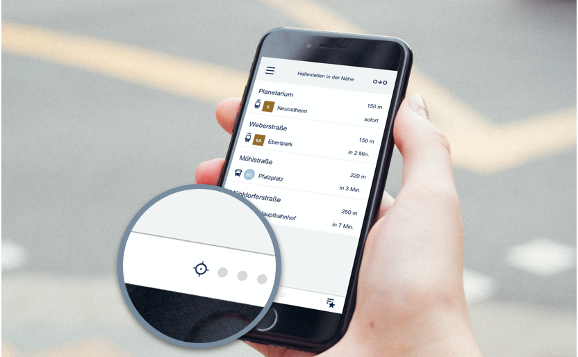 Haltestellen in der Nähe Anzeigen
